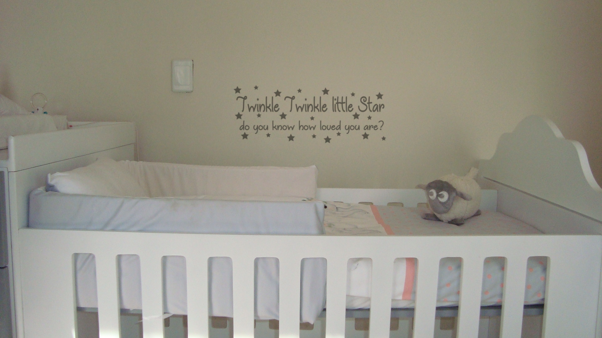 50080 - Twinkle Twinkle little star vinyl art wall decal 1000mm x 370mm