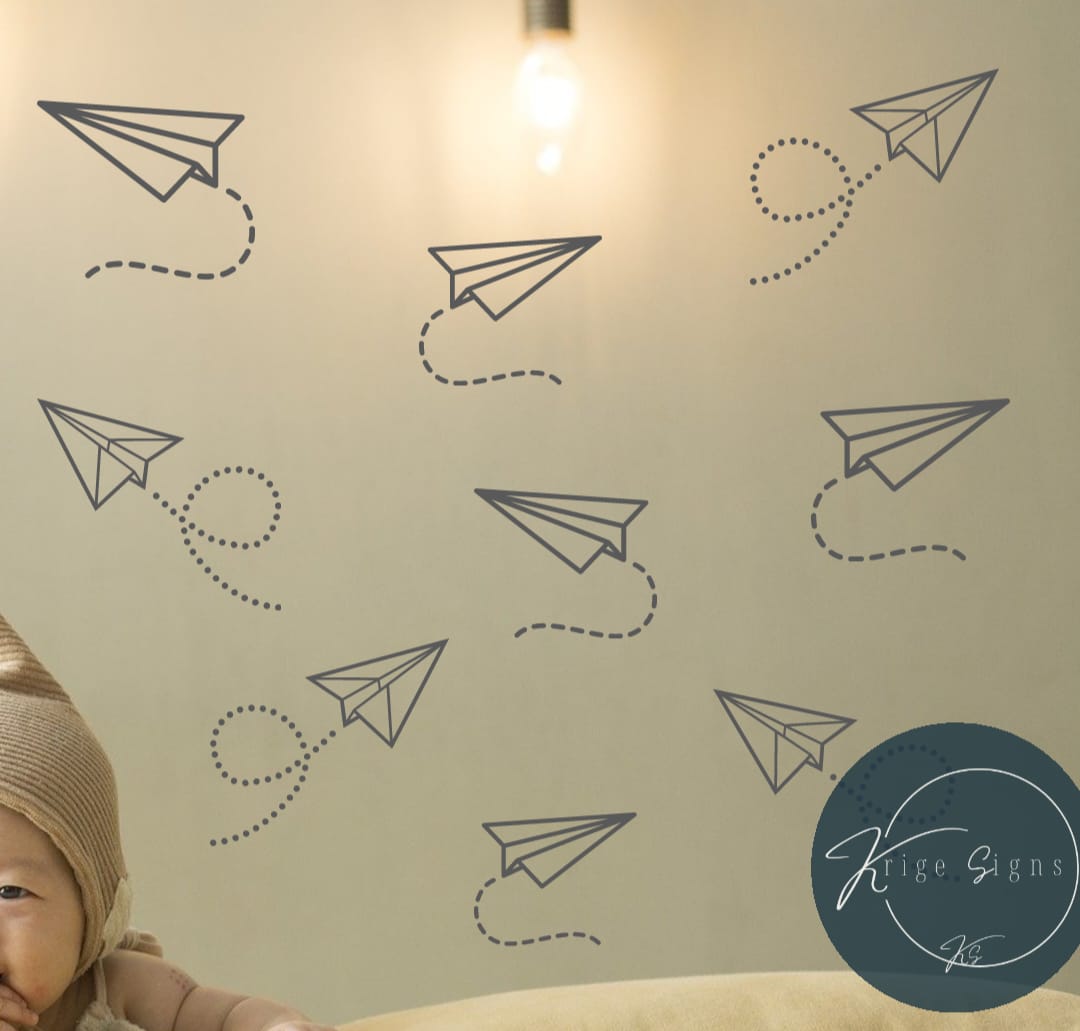 50081 - 16 x Paper Planes  vinyl wall art decals