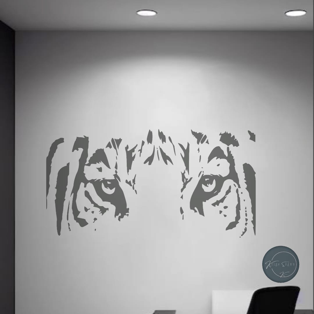 50198 - Eye of the Tiger vinyl wall art decal 885mm x 460mm